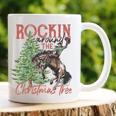 Rockin around the CHRISTMAS tree | Mok met tekst | Kerst cadeau | Lol surprise | Grappige mok | Verjaardag cadeau | Cadeau voor man | Cadeau voor vrouw | Cadeau voor haar | Cadeau voor hem | Grappige cadeau | Thee glazen | Valentijn cadeautjes
