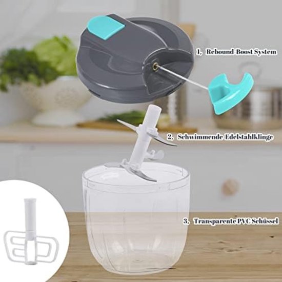 Groentehakker Uiensnijder Uienhakker Groentesnijder Handmatig Hakmolen Must have voor in de keuken