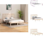 vidaXL Bedframe Grenenhout - 205.5 x 166 x 100 cm - Rustiek houten design - Bed