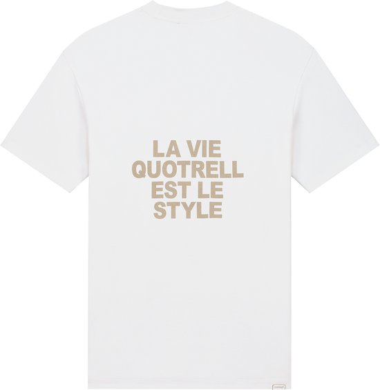 Quotrell - LA VIE T-SHIRT - OFF WHITE/OAT - M