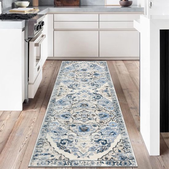 LYYK Loper voor de gang 60x180cm, wasbare kortfluweel tapijt met antislip rubberen achterkant. Hoogwaardige keukenloper voor entree, wasruimte en appartementshal LYYK Loper voor de gang 60x180cm, wasbare kortfluweel tapijt met antislip rubberen achterkant. Hoogwaardige keukenloper voor entree, wasruimte en appartementshal