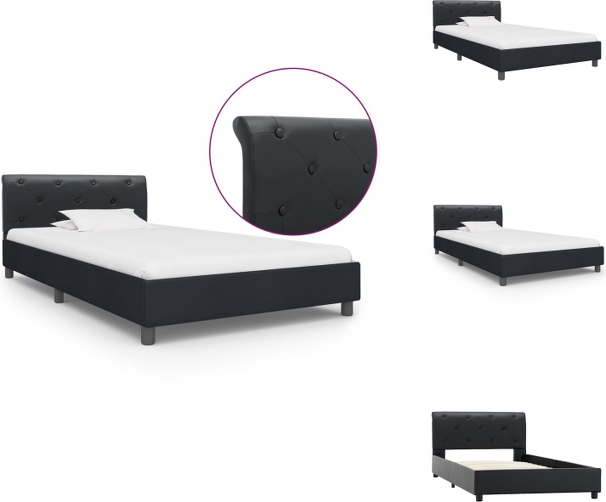 VidaXL Bedframe Classic 212x194x64 cm Hout en MDF Zwart Bed