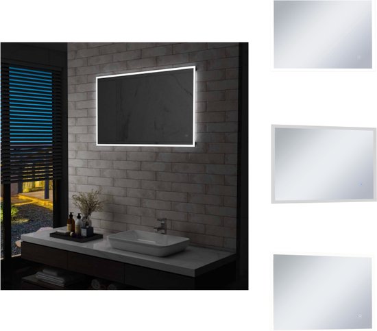 vidaXL Miroir LED - Salle de bain - 100 x 60 cm - Approuvé IP44 - Miroir