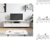 vidaXL TV-meubel Bewerkt Hout - 150 x 30 x 44.5 cm - Wit - Kast