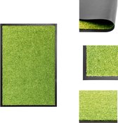 vidaXL Deurmat Binnen/Buitenmat - 60 x 40 cm - Groen - Polyamide - PVC - Deurmat