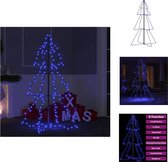 vidaXL Kerstkegelboom - LEDs - 78 x 120 cm - Blauw - Decoratieve kerstboom