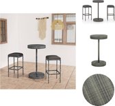 vidaXL Barset Lounge - Grijs - PE-rattan - Stalen frame - 60.5 x 106 cm - Inclusief kussens - Tuinset