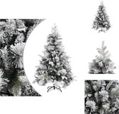 vidaXL Kerstboom Scharnierend 150 cm - Groen en Wit PVC/PE/Staal - Decoratieve kerstboom
