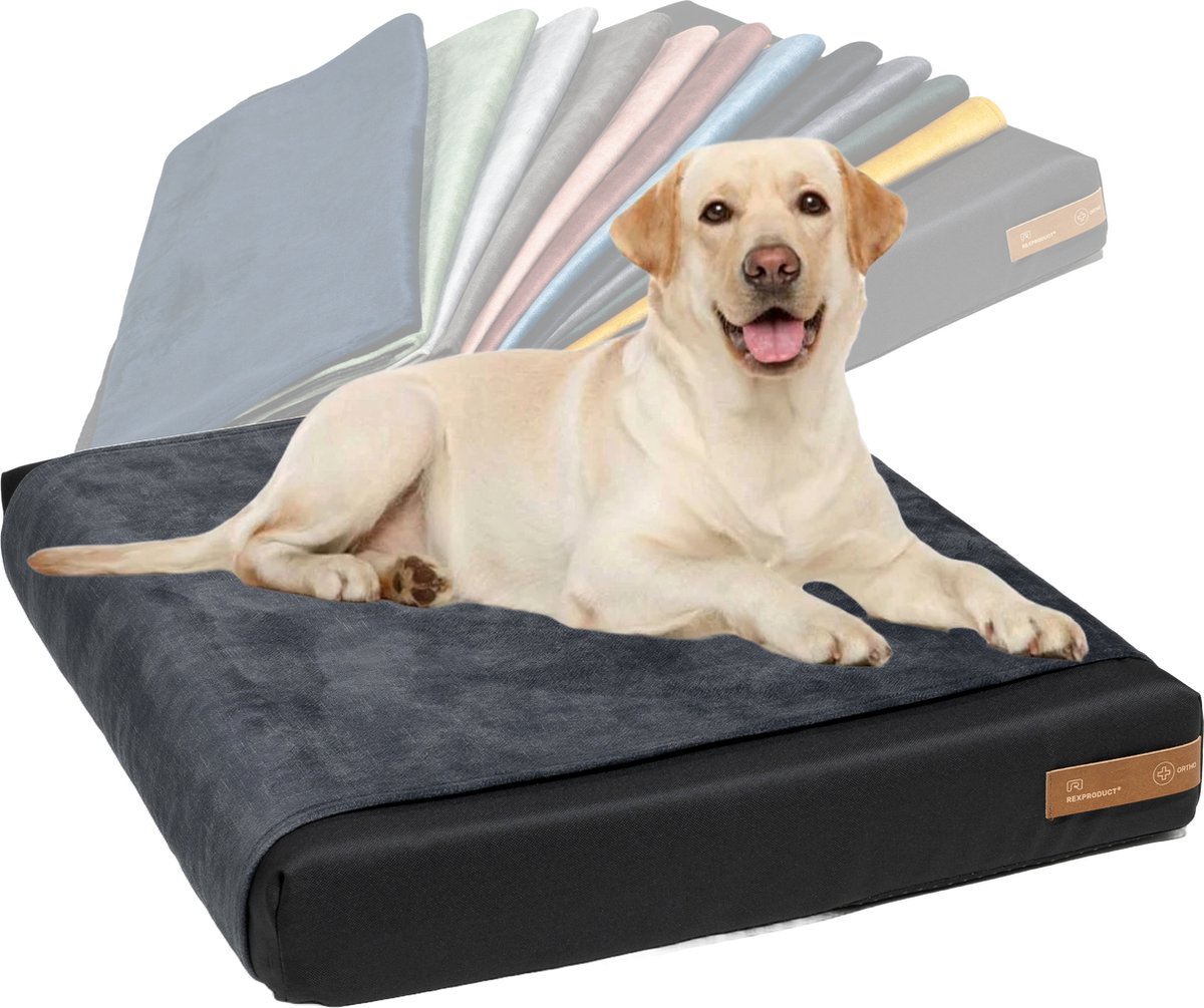 Bol.com Rexproduct Orthopedisch Hondenkussen - Hondenmand - Hondenbed met rits en wasbaar - Hondenkussens 70 X 90 CM - Manden & ... aanbieding