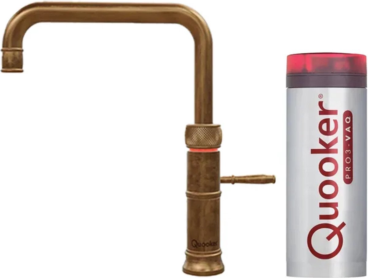 Quooker® PRO3 Classic Fusion Square Messing Patina