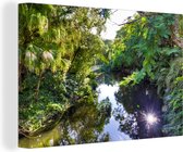 Canvas schilderij 180x120 cm - Wanddecoratie Een rivier in het Noord-Amerikaanse Nationaal park Everglades - Muurdecoratie woonkamer - Slaapkamer decoratie - Kamer accessoires - Schilderijen