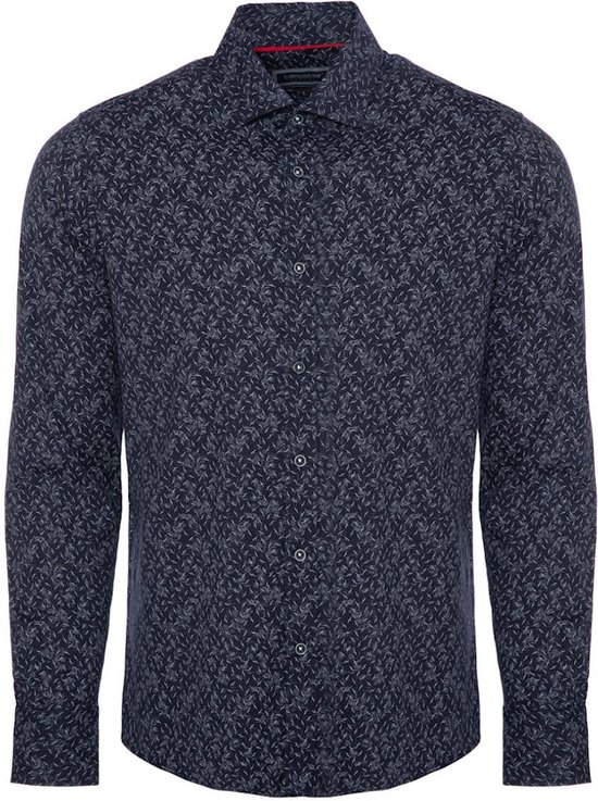 Casual Blauw Overhemd Print Lange Mouw Heren Carisma 8626 - XL