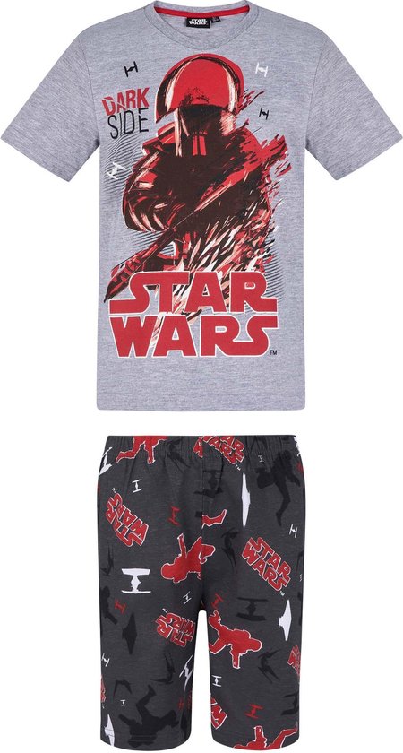 Star Wars Pyjama met korte mouw - grijs - Maat 152 | bol.com