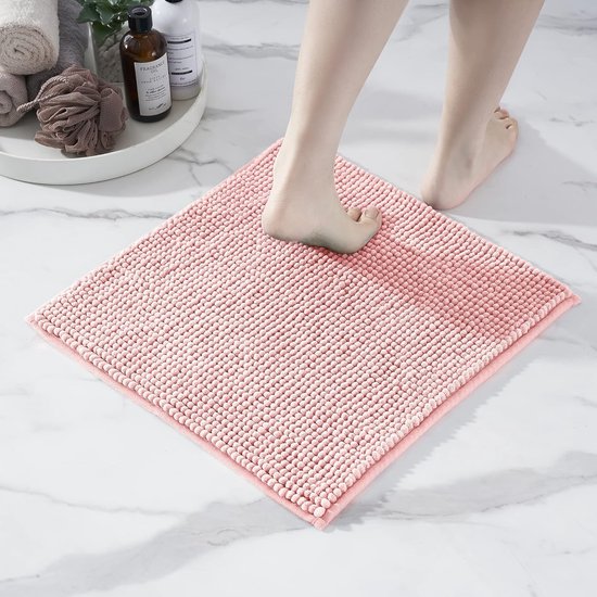 IQOUNIX Badmat, 50 x 80 cm, badmat, antislip, antischimmel, wafelbadmat, sneldrogend, absorberend, bruin