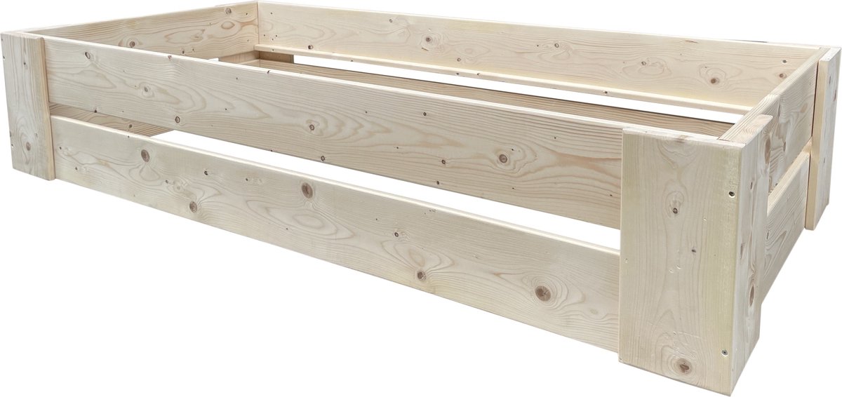 Wood4you - Eenpersoonsbed Krijn steigerhout - Montagepakket 206Lx43Hx96D cm