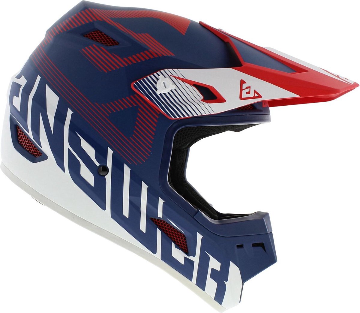 Casque motocross enfant Answer AR1 Bold bleu rouge mat - YS 47-48