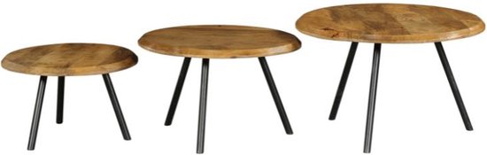 Table basse Ohio | Set de 3 | Bois de manguier