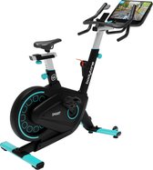 Bodytone Active Bike 400 Smart Screen (Blauw) - Spinningfiets met luxe entertainment scherm - Connectiviteit met Zwift, Kinomap, Bkool, Onelap & meer - 18 KG vliegwiel - Shimano pedaalas - 1 maand gratis CYCLEMASTERS®