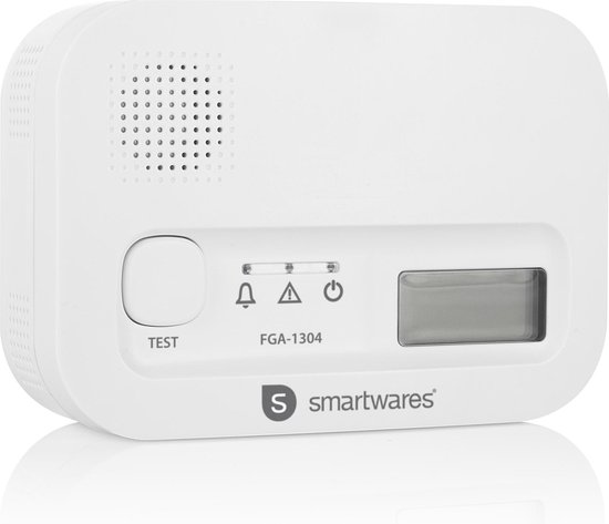 Foto: Smartwares koolmonoxidemelder fga 13041 10 jaar levensduur bsi gecertificeerd co melder