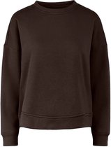 Pieces Dames Sweater - Bruin - Loungewear Top - Dames trui zonder print - Maat XS