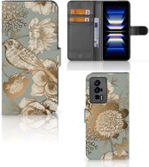 Hoesje geschikt voor Geschikt voor Xiaomi Poco F5 Pro Vintage Bird Flowers