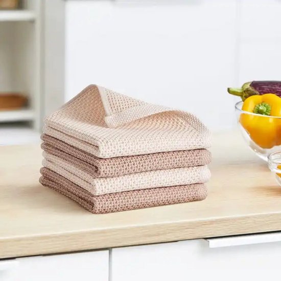 CUTHOLLOW Highland-runderen en zonnebloem decoratieve droogdoek 4-set, zachte & absorberende theedoeken microvezel voor keuken, thee, koffie, bar