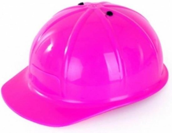 Verkleedhoofddeksel - bouwhelm - bouwvakker - roze - kinderen | bol.com