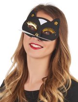 Boland Verkleedmasker Kat Dames Zwart One Size