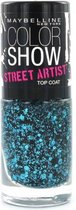 Maybelline Color Show Street Artist Top Coat 4 Alley Attitude nagellak Blauw