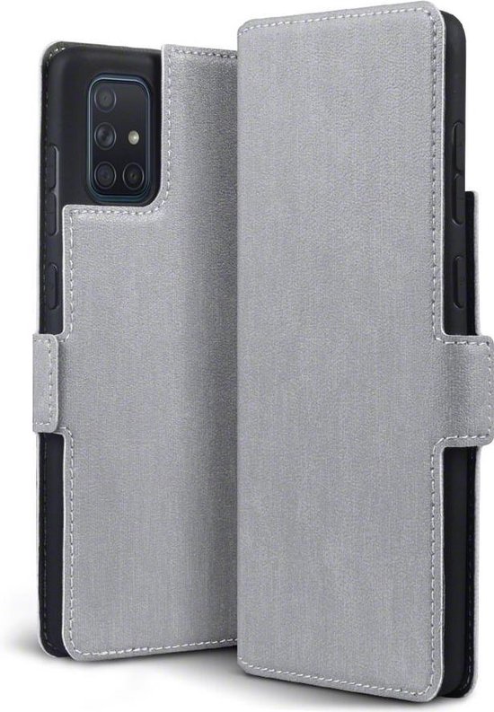 Samsung Galaxy A71 Bookcase hoesje - CaseBoutique - Effen Grijs - Kunstleer