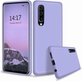 Silicone case Samsung Galaxy A50 - paars + glazen screen protector