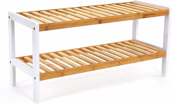 Decopatent® Schoenenrek Voor 20 Paar Schoenen - Schoenen Rek Bamboe Hout Met 5 Etages Opbergrek Badkamerrek 60 X 25 X 132 Cm Decopatent® Schoenenrek Voor 20 Paar Schoenen - Schoenen Rek Bamboe Hout Met 5 Etages Opbergrek Badkamerrek 60 X 25 X 132 Cm