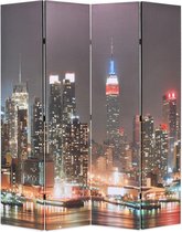 Kamerscherm inklapbaar New York bij nacht 160x170 cm