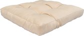 Palletkussen 58x58x10 cm polyester zandkleurig