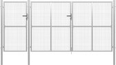 Poort 400x175 cm staal zilverkleurig