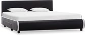 Bedframe met lades kunstleer zwart 140x200 cm