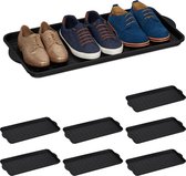 Relaxdays 8x XL afdruipmat schoenen - schoenenmat - afdruipbak – schoenenschaal