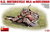 Miniart - U.s.motorcycle Wla With Rifleman (Min35179) - modelbouwsets, hobbybouwspeelgoed voor kinderen, modelverf en accessoires
