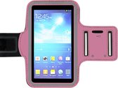 ADEL Sportarmband 5.5 Inch Microfiber Hoesje Geschikt voor Motorola G4 (Play) - Roze