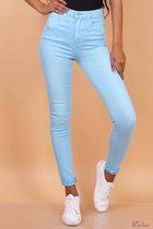 Broek Toxik3 met hoge taille zomers blauw SS2020