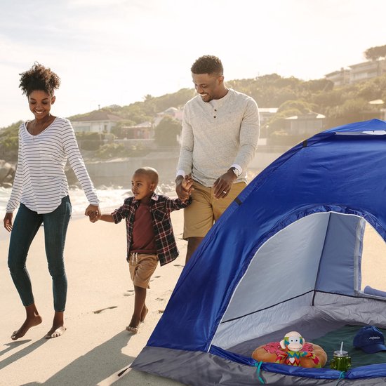 strandtent - pop-up - 2-3 personen - SPF 50+ - 135x200x200 cm - koepeltent - blauw van Avento — afbeelding 4