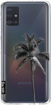 Casetastic Samsung Galaxy A51 (2020) Hoesje - Softcover Hoesje met Design - Palm Tree Transparent Print