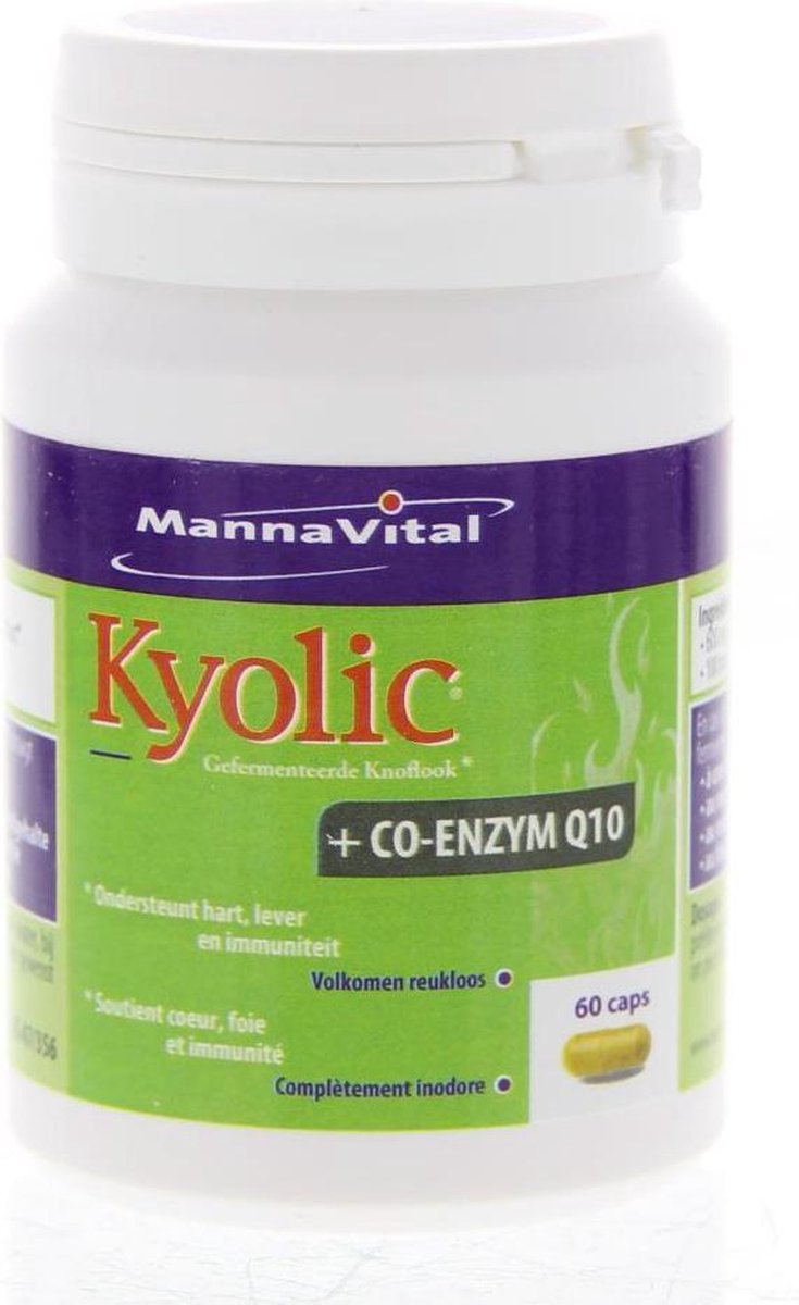 Goedkoopste Mannavital Kyolic co-enzym Q10 60 Vegetarische capsules