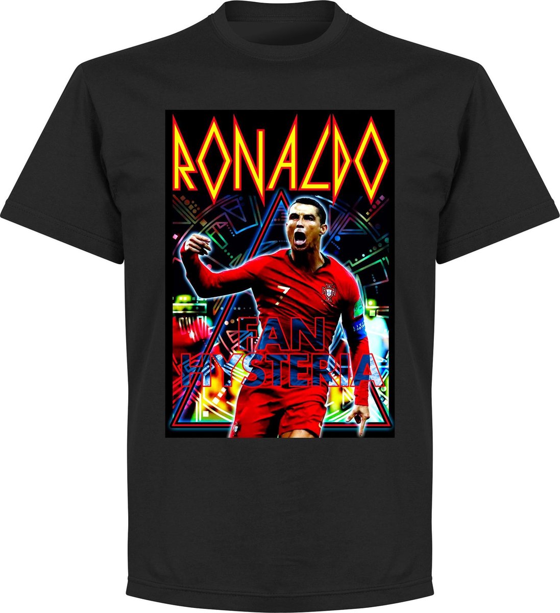 Ronaldo Old-Skool Hero T-Shirt - Zwart - L