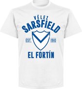 Velez Sarsfield Established T-Shirt - Wit - 5XL