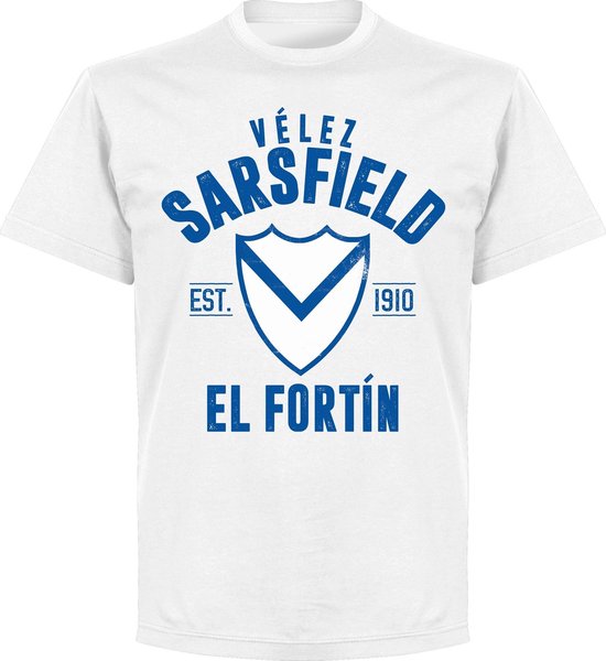 Velez Sarsfield Established T-Shirt - Wit - 5XL