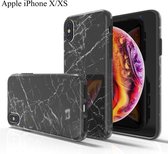 Apple iPhone X/XS Marmor Design Back Cover Hoesje - Zwart