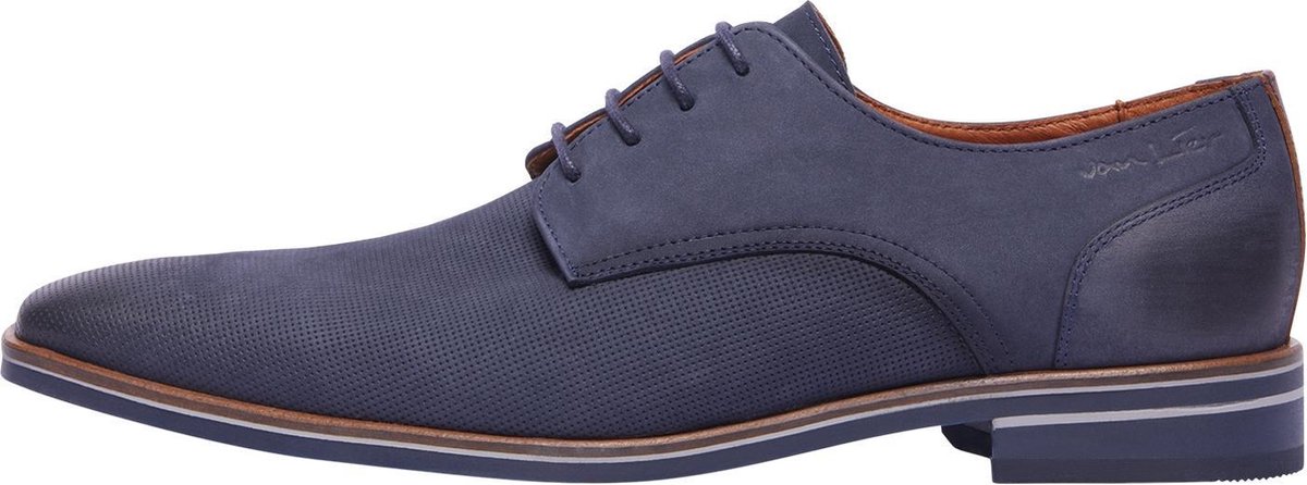 Van Lier Carmelo Heren Veterschoenen - Blauw - Maat 41 | bol.com