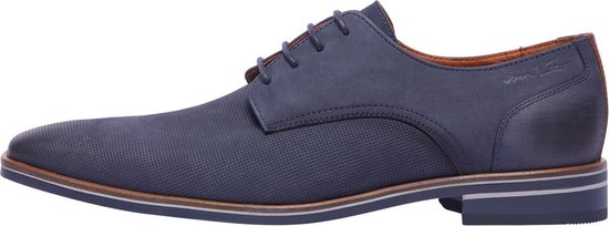 Van Lier Carmelo Heren Veterschoenen - Blauw - Maat 41 | bol.com