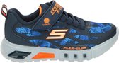 Skechers Flex-Glow - Rondler Jongens Sneakers - Navy/Orange - Maat 33